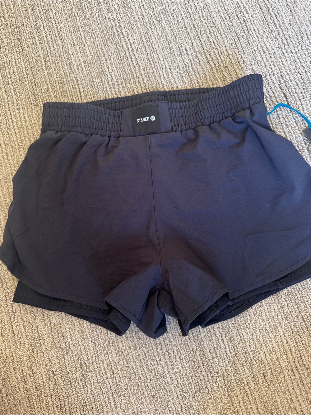 Stance Women's Navy Athletic Short with Elastic Waistband